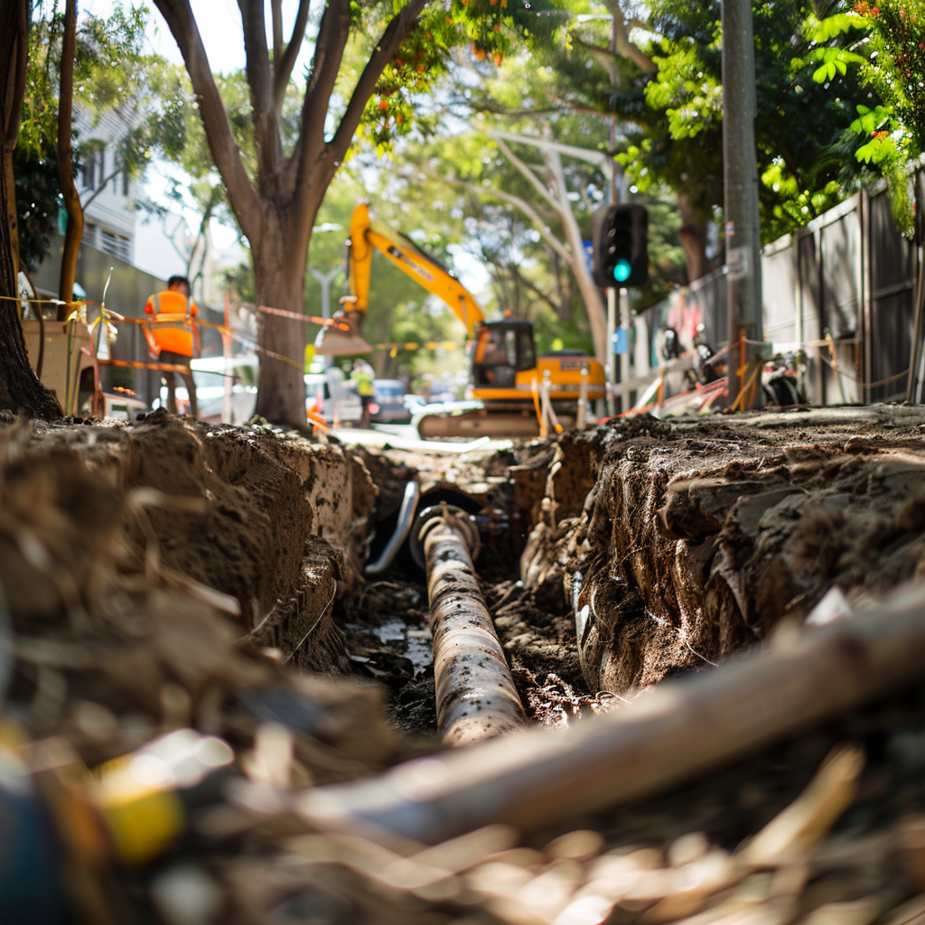 Expert trench excavation in Quakers Hill ensures effective underground pipe repairs.